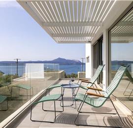 5 bedroom luxury villa with infinity pool, sea views and tennis court near Chania, sleeps 10